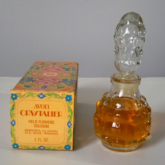 Avon Crystalier Field Flowers Cologne Decanter Original Packaging and Box!! - Picture 2 of 9